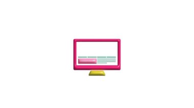 4K Render of an animated vector mp3player 3d icon for web digital background