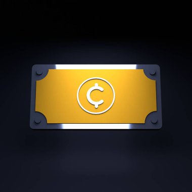 Kripto para birimi. Gelecek parası. 3d resimleme.