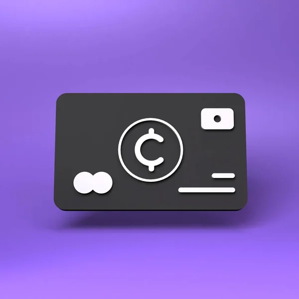 Card Cryptocurrency Render Illustration — Stock Photo, Image