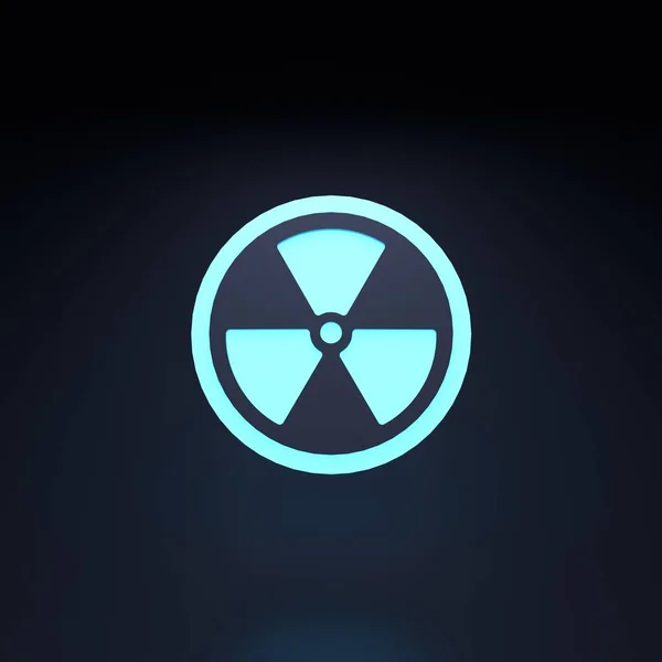 Radiation Icon Render Illustration — Stock Photo, Image