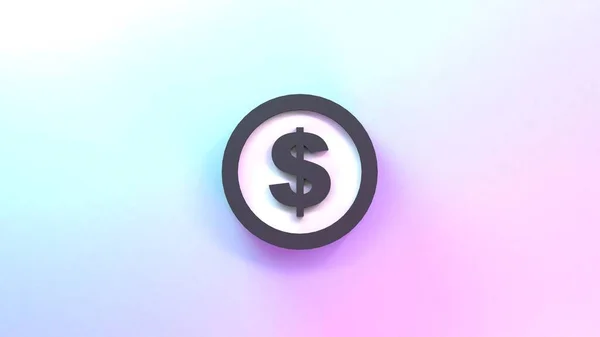 Ikona Dolaru Obrázek Vykreslování — Stock fotografie