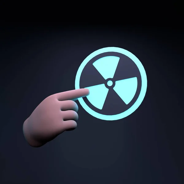 Radiation Icon Render Illustration — Stock Photo, Image