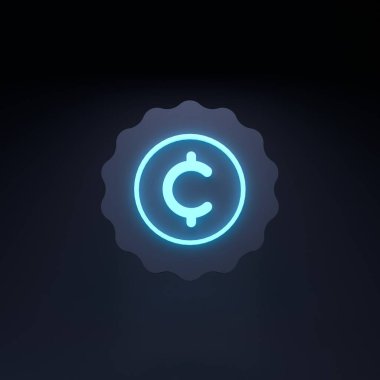 Kripto para birimi. Gelecek parası. 3d resimleme.