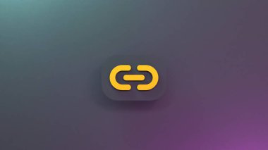 Bağlantı simgesi. 3d resimleme.