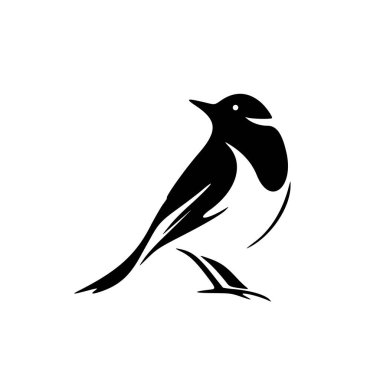 Beautifully designed black and white soaring bird logo. Good for prints.