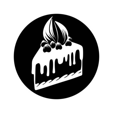 Beautifully designed black and white cake logo. Ideal for bakeries, pastry shops and any business related to desserts and sweets.