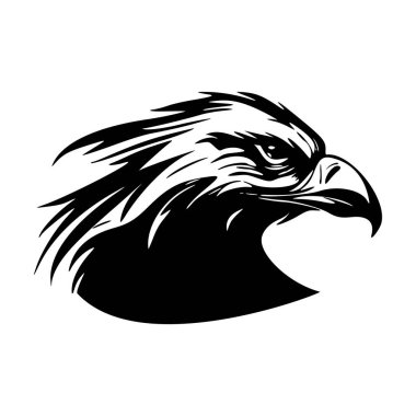 A beautifully designed black and white eagle ready logo. Good for typography.