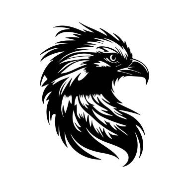 Attractive black and white eagle logo. Good for prints and t-shirts.