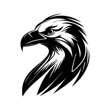 Attractive black and white eagle logo. Good for prints and t-shirts.