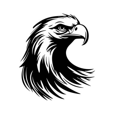A beautifully designed black and white eagle ready logo. Good for typography.