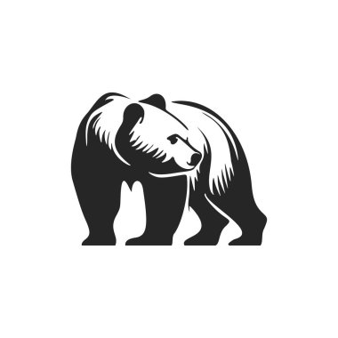 Versatile Black and white bear logo Ideal for a wide range of industries.