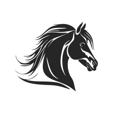 Elegant black and white horse logo. Perfect for any company looking for a stylish and professional look.