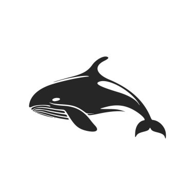 Make a bold statement with our striking black and white, clean and minimal whale logo.