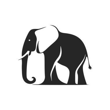 Boost your business image with our black and white, stylish elephant logo.