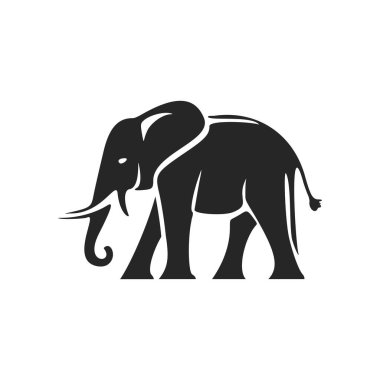 Boost your business image with our black and white, elegant elephant logo.