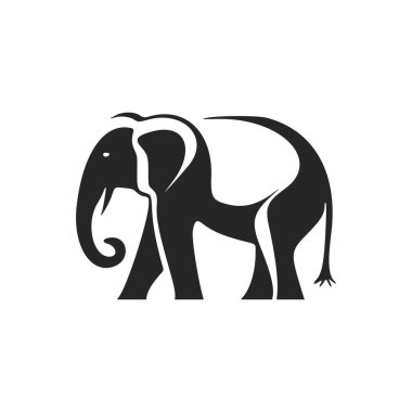 Boost your business image with our black and white, minimalistic elephant logo.