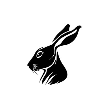 Give an elegant and classy look to your brand with the black and white hare logo.