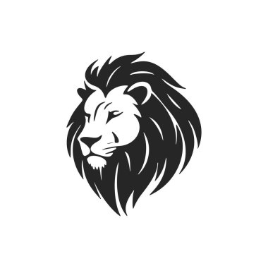 Make an impact with this black and white, stylish lion logo.