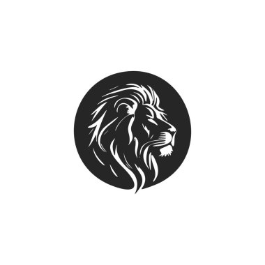 Make an impact with this black and white, minimalistic lion head logo.