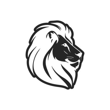 Boost your business image with our black and white, stylish lion logo.