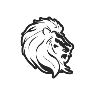 Boost your business image with our black and white, minimalistic lion logo.