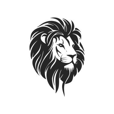 Make a bold statement with our striking black and white stylish lion logo.