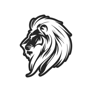 Enhance your business image with our black and white, minimalistic lion head logo.