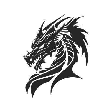 Unleash the power of your brand with a minimalistic dragon head logo.