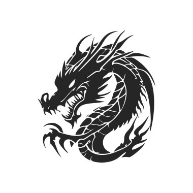 Unleash the power of your brand with a clean and minimalist dragon logo.