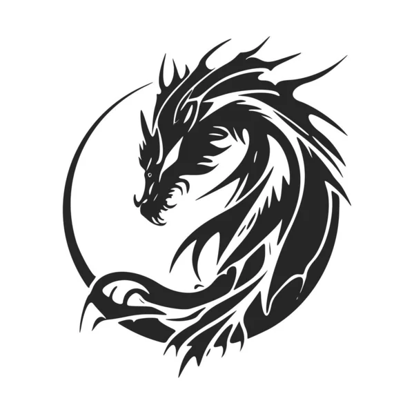 Unleash the power of your brand with a clean and minimalistic dragon head logo.