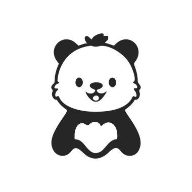 Black and white Lightweight logo with an aesthetic Cheerful fox.