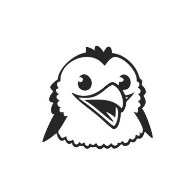 Black and white Lightweight logo with an adorable and cute eagle.