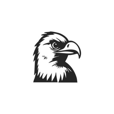 Black and white light logo with attractive eagle