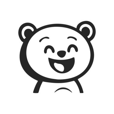 Black and white Uncomplicated logo with a nice cheerful fox.