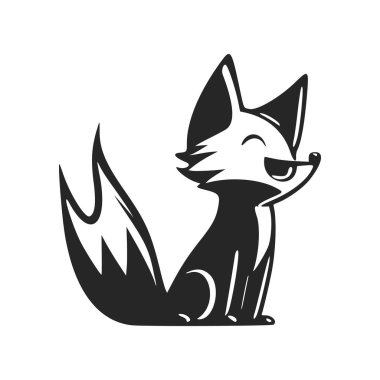 Black and white Uncomplicated logo with an adorable cheerful pony.