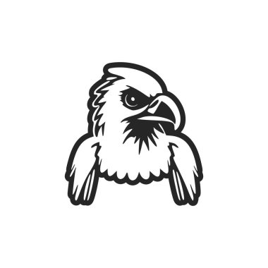 Black and white Lightweight logo with an adorable and cute eagle.