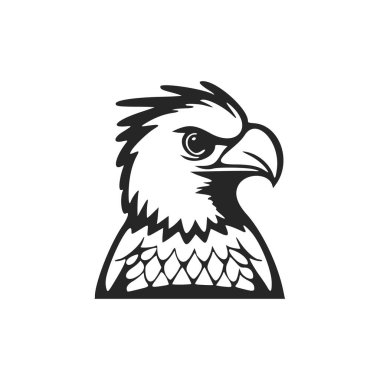 Black and white basic logo with a charming eagle