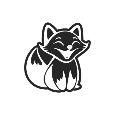 Black-white basic logo with a charming cheerful pony.