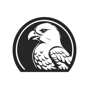 Black and white light logo with an adorable eagle