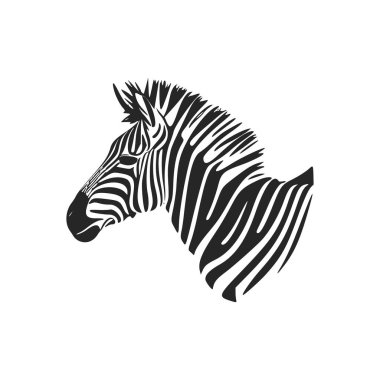 Black and white basic logo with attractive zebra