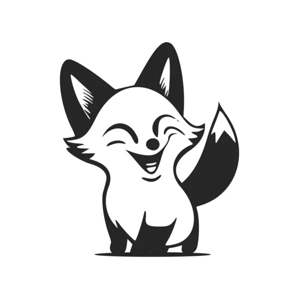 Black White Light Logo Aesthetic Cheerful Pony — Image vectorielle
