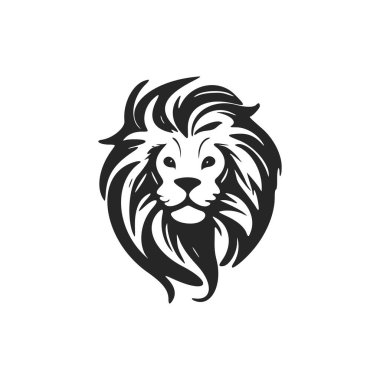 Presentable black and white cute lion logo. Good for brands.