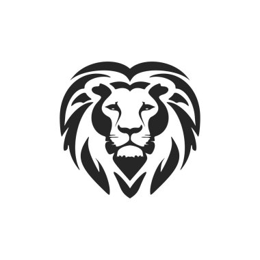 An elegant simple black lion logo. Isolated on a white background.