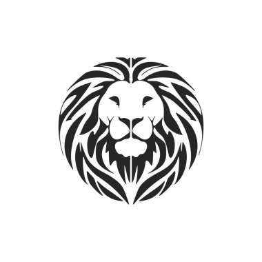 An exquisite simple black lion logo. Isolated on a white background.