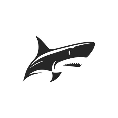 Elegant black and white shark logo to make your brand stand out.