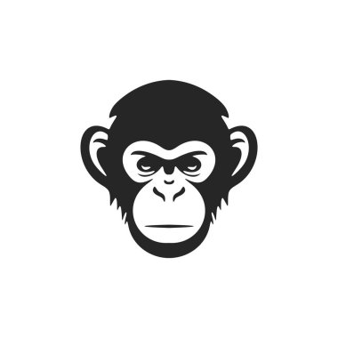 Vector logo of a black and white monkey, perfect to represent your brand. Elegant and eyecatching.