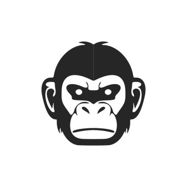 Elegant logo featuring a black and white monkey vector, perfect for your brand.