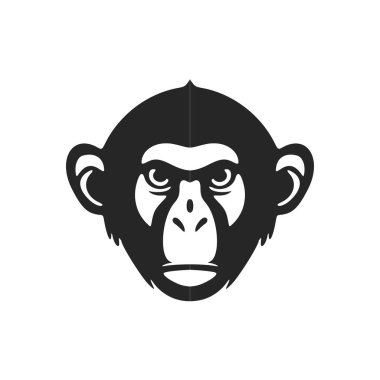 Stylish black and white monkey vector logo to upgrade your brand image.