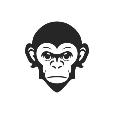 An elegant logo with a black and white monkey vector, perfect for your brand.