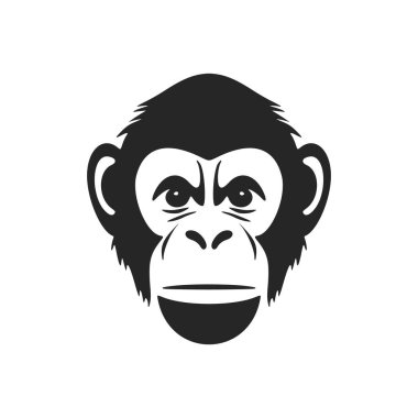 Striking black and white monkey logo to stylishly represent your brand.